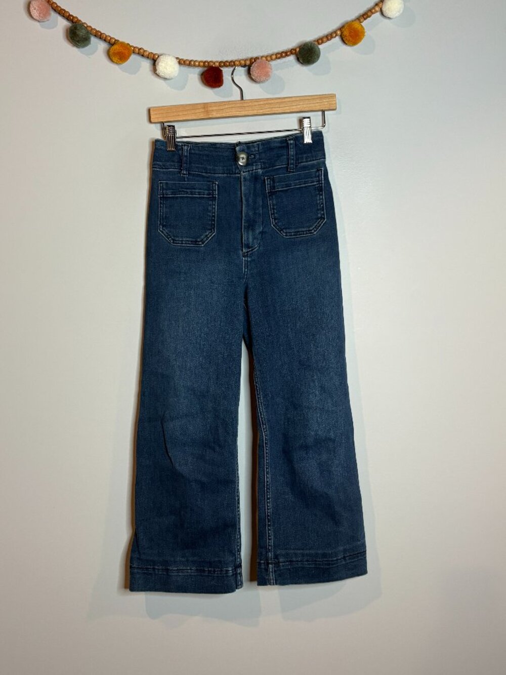 Anthropologie Pilcro high waisted wide leg crop jeans